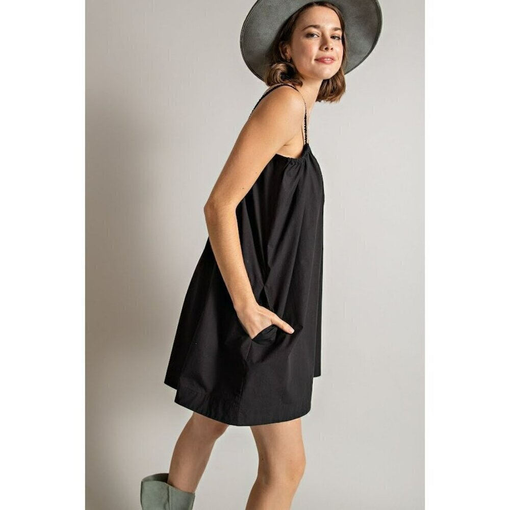 Poppy Love Wide Leg Romper in Black - Picture 4 of 5